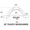 PAIR 10" WHITE PLASTIC MUDGUARDS - Image 2