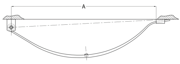 45mm wide x 13mm thick Dacromet Parabolic Spring Only (300 KG) - Image 2