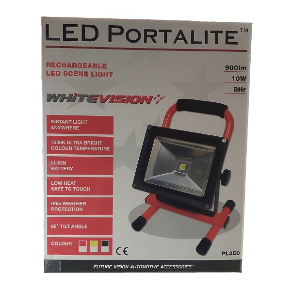 PL250 10W 900lm 8.8Ah Portalite Red - Full Colour Box - Image 3