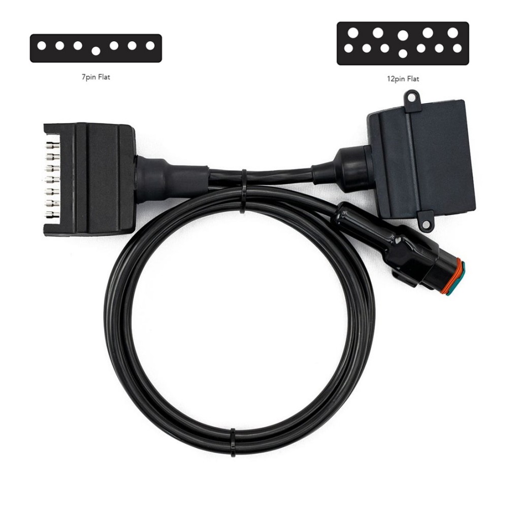 FLAT 7 PIN ADAPTER TO FLAT 12 PIN SOCKET SUIT ELECBRAKES SA Trailer