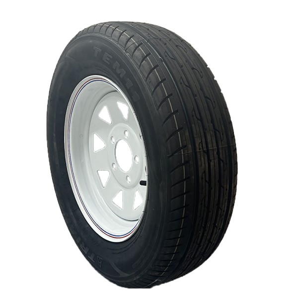 SAT 14 x 6 FORD WHITE WHEEL c/w  185R14C HD TYRE