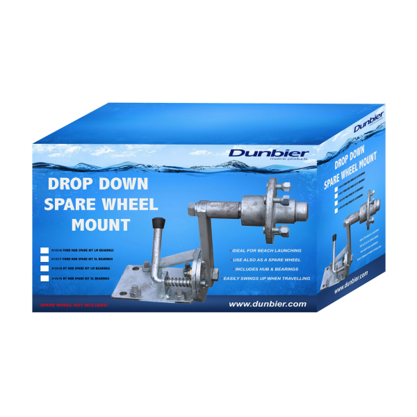 DROP DOWN SPARE WHEEL MOUNT c/w 5 STUD STD BEARINGS - Image 2